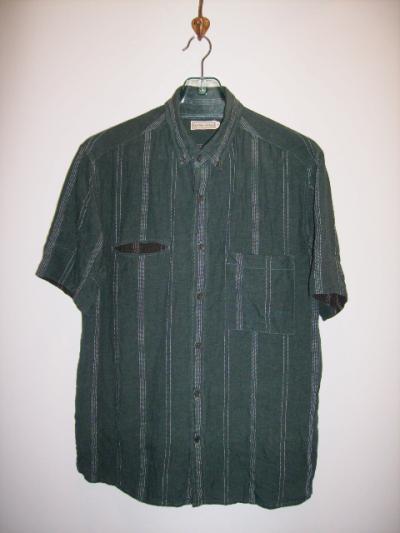 <back alley old boys> linen B/D stripe shirts